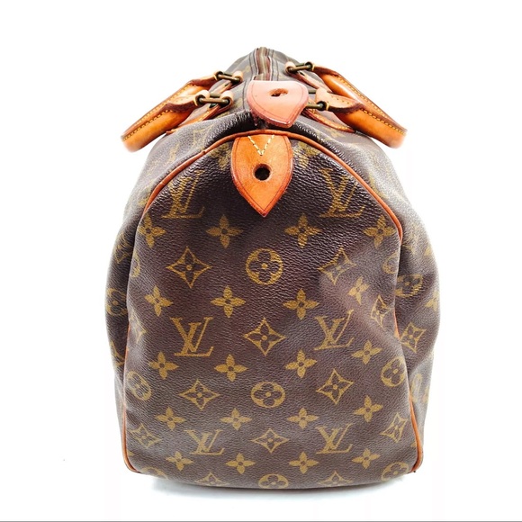 AUTH Louis Vuitton LV Handbag Tote Speedy 40 Brown Monogram - Picture 3 of 9